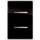 Conjunto Interruptor Duplo 1 Simples + 1 Paralelo 4x2 - Novara Preto Brilhante Cromado